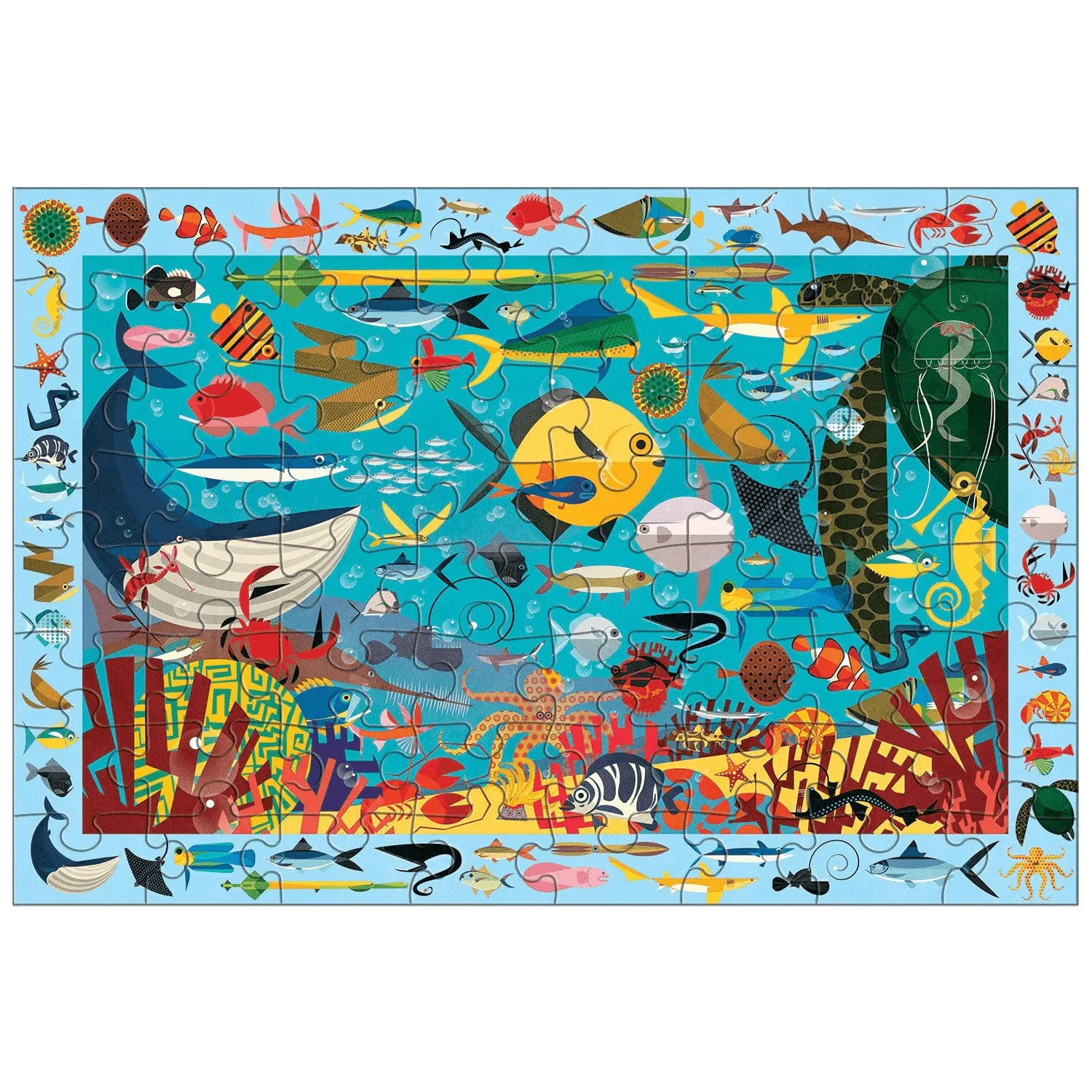 Mudpuppy Ocean Life puzzle caută și găsește 64 piese
