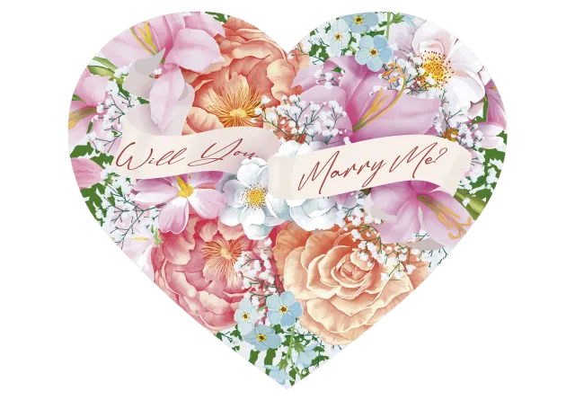 Mosaic Puzzles Will you marry me puzzle lemn 50 piese inima
