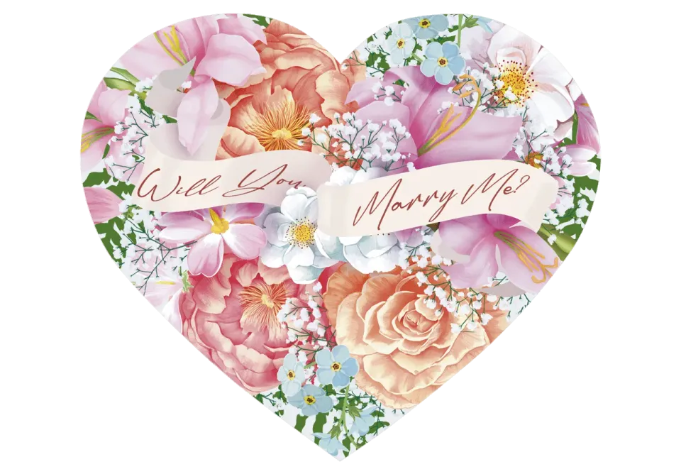 Mosaic Puzzles Will you marry me puzzle lemn 50 piese inima