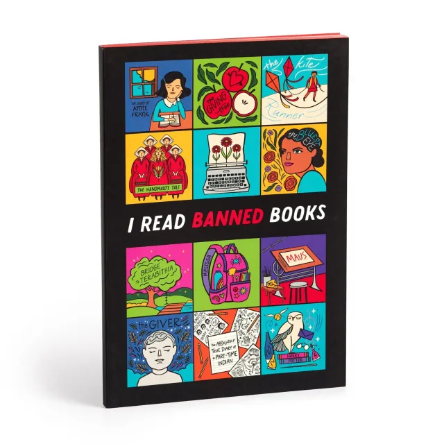 Mudpuppy I Read Banned Books jurnal A5 liniat