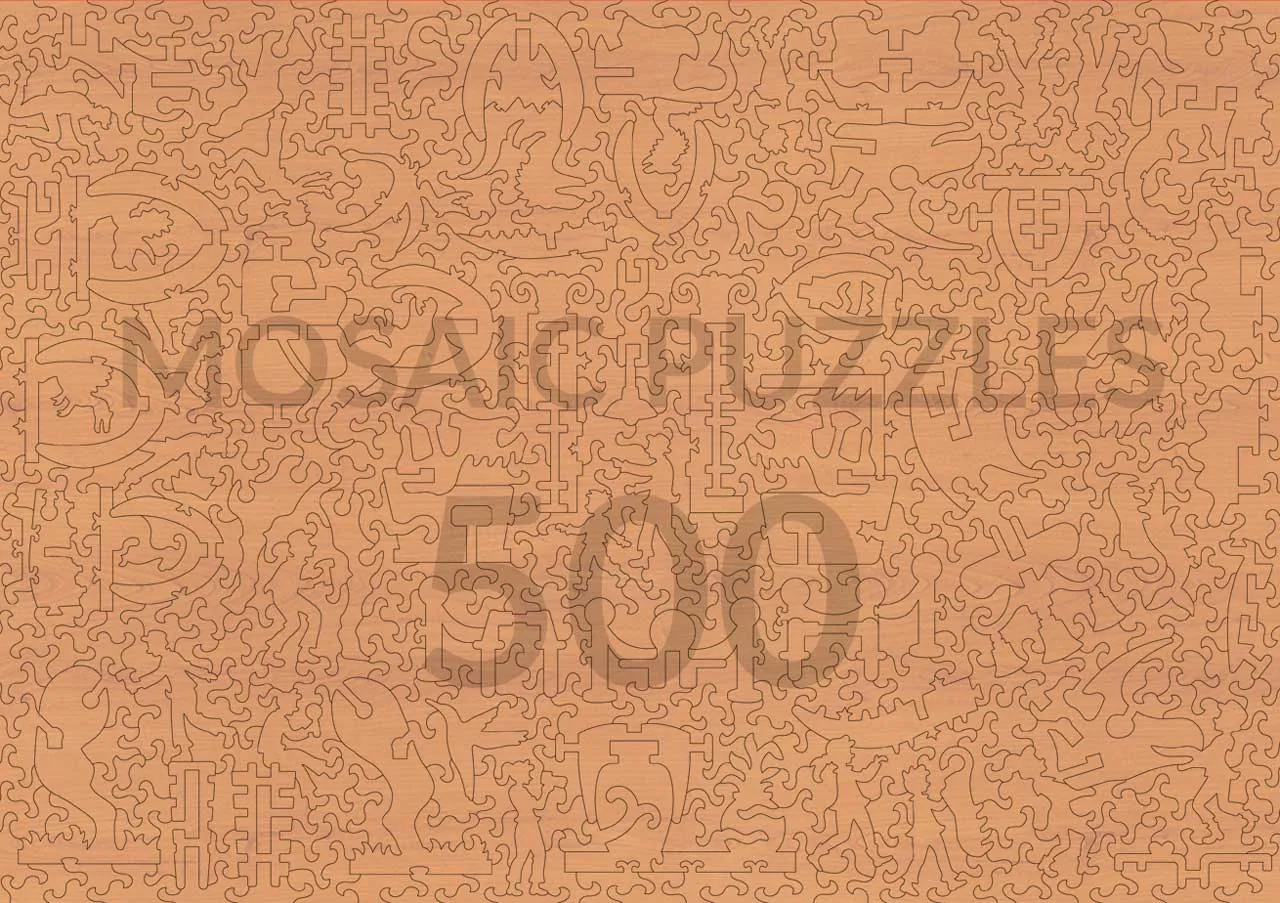 Mosaic Puzzles Heritage 3D Dinos on the Loose puzzle 500 dino