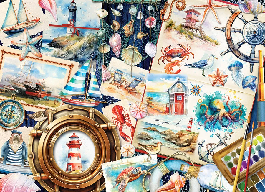 Cobble Hill Seashore Sketchbook puzzle 1000 piese marin