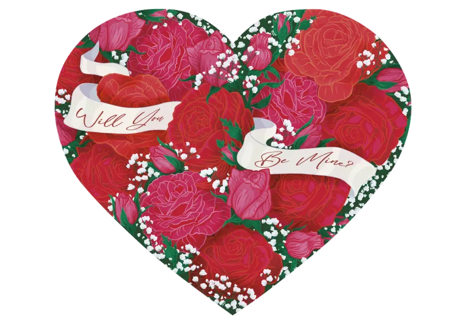 Mosaic Puzzles Will you be mine? puzzle 50 piese inimă
