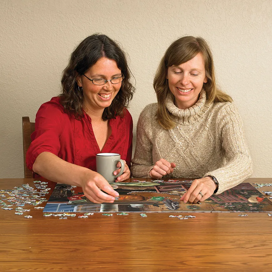 Cobble Hill Kittens by the Stove puzzle 500 piese pisici