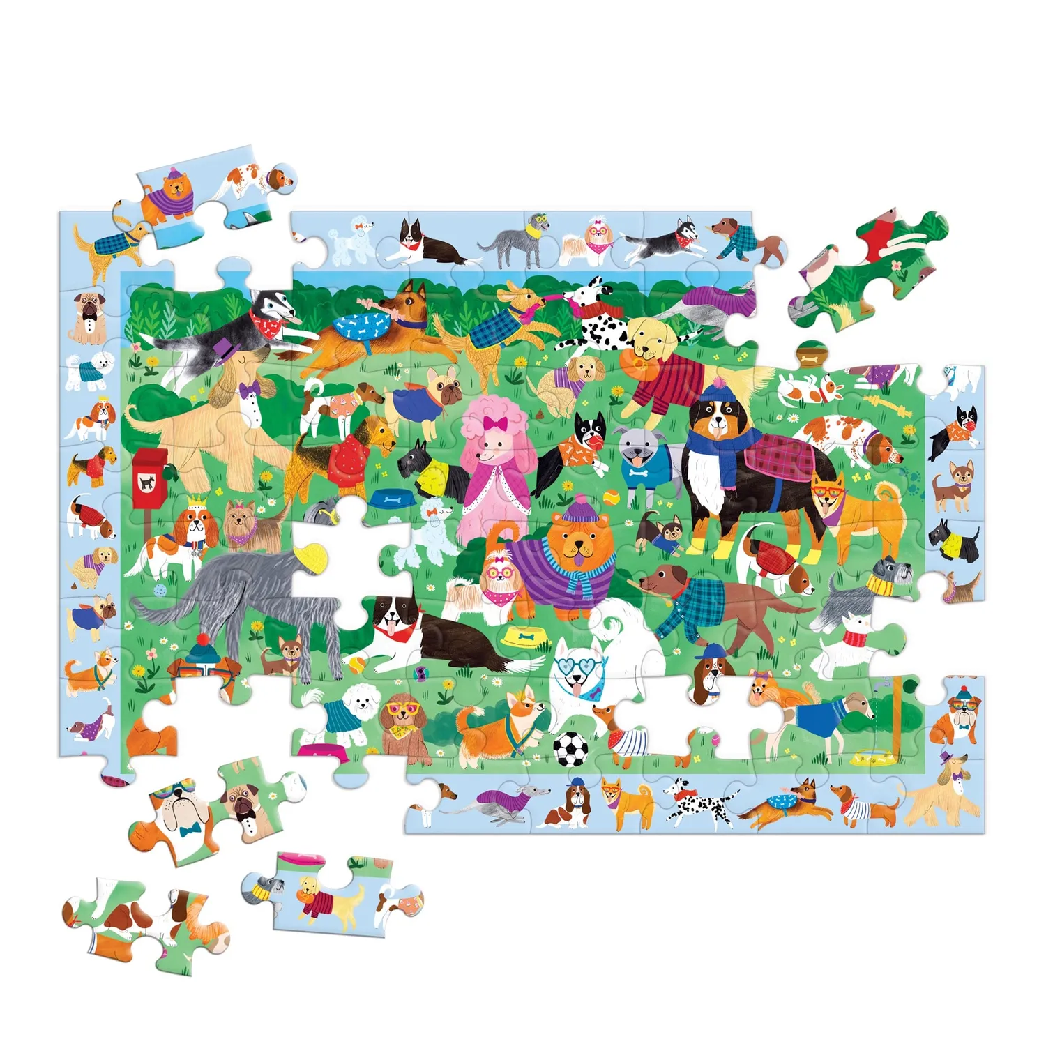 Mudpuppy Doggie Days puzzle căutare 64 piese 4+ ani