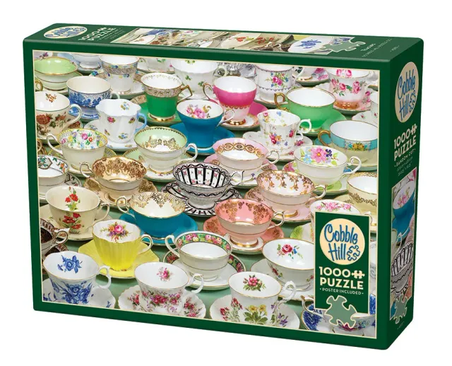 Cobble Hill Teacups puzzle 1000 piese cesti vintage