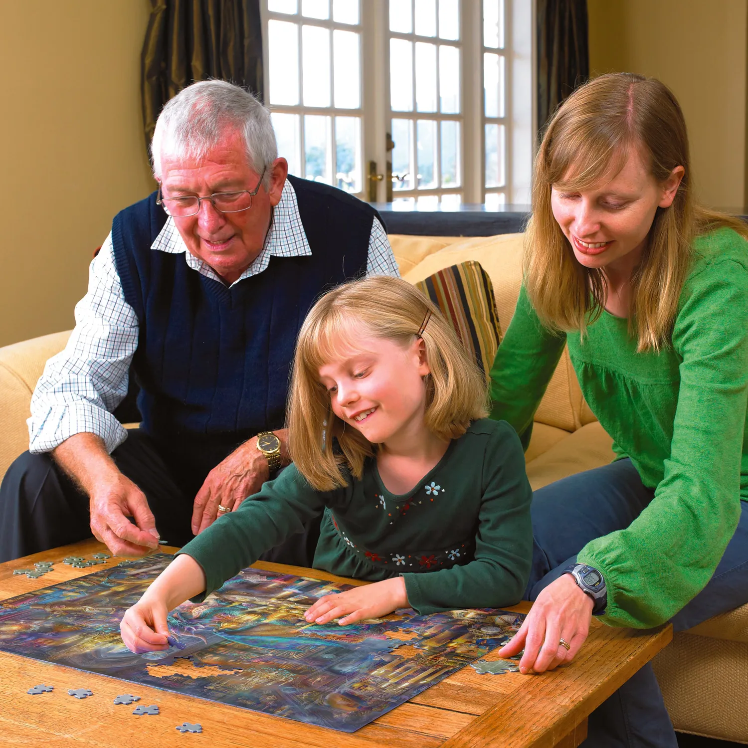 Cobble Hill Library Keeper puzzle familie 350 piese