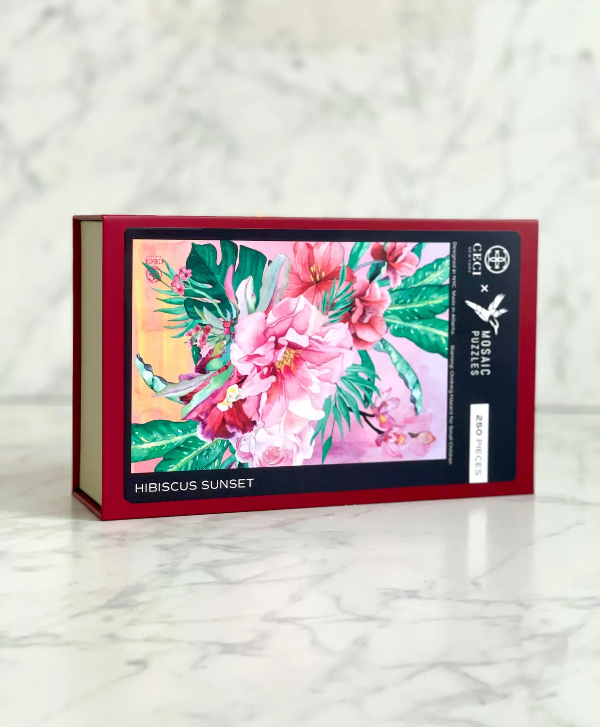 Mosaic Puzzles Hibiscus Sunset puzzle lemn 1000 piese flori