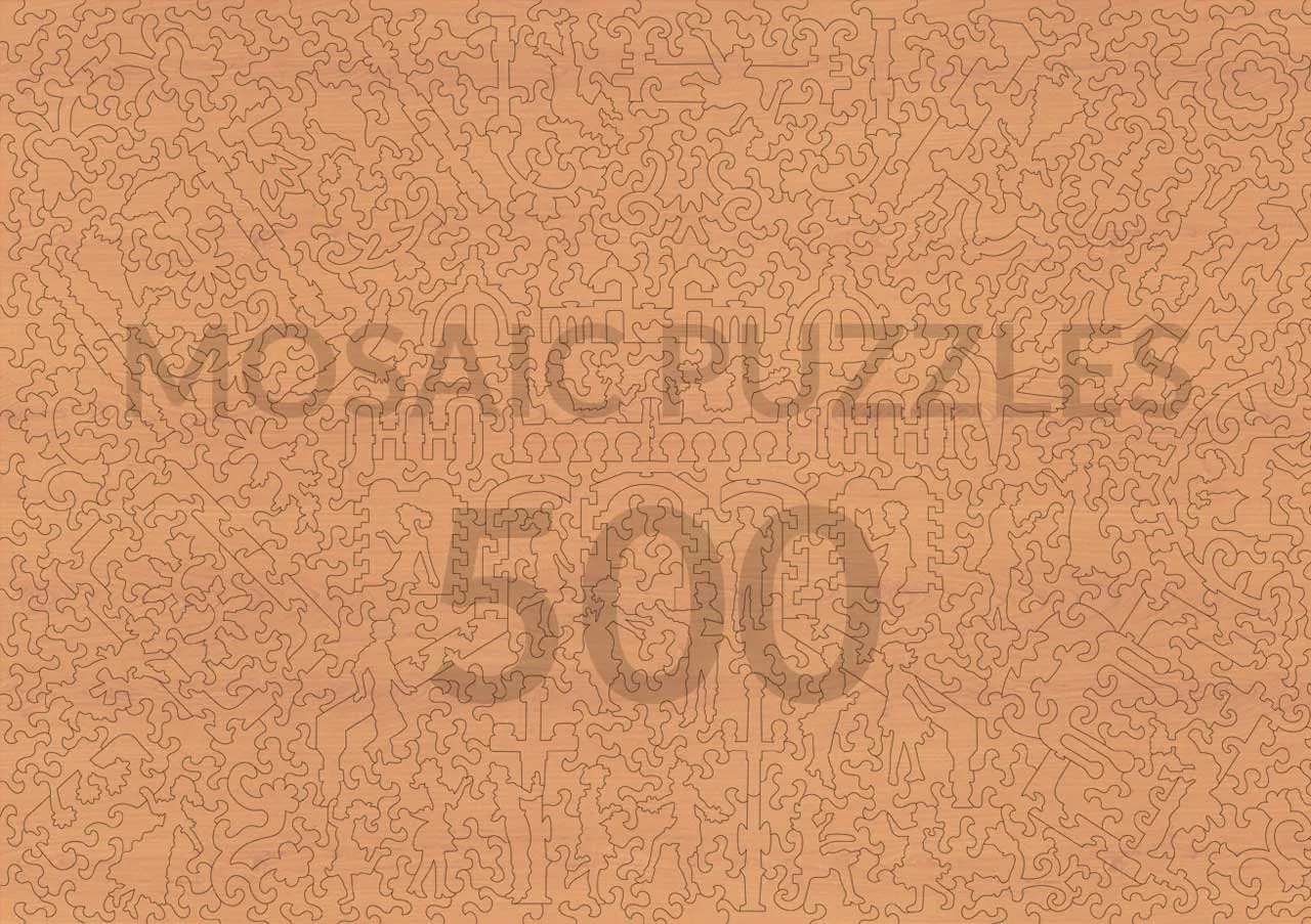 Mosaic Puzzles A View of Novi Vinodolski puzzle lemn 500 piese marin