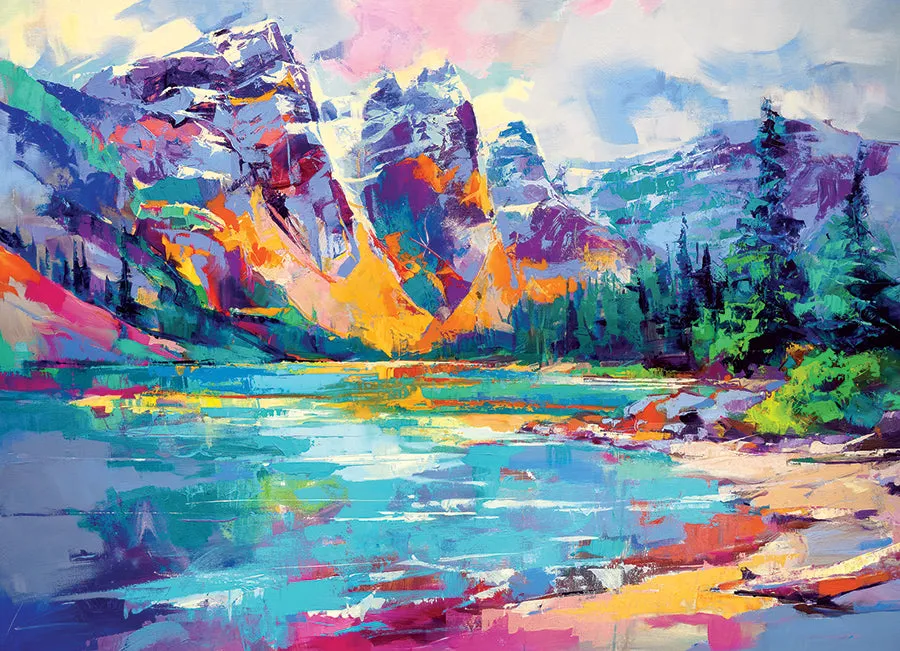 Cobble Hill Mountain Lake puzzle 1000 piese lac alpin