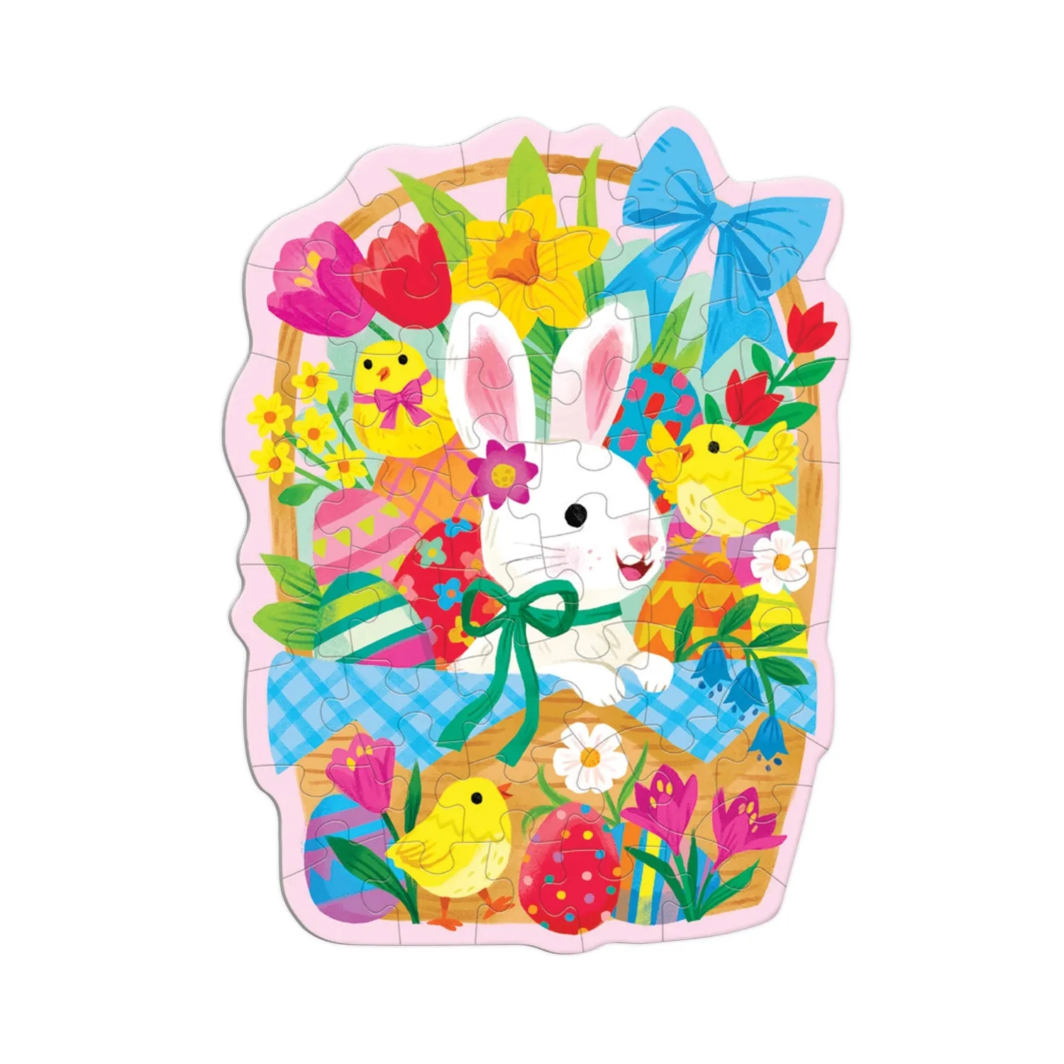 Mudpuppy Bunny Basket mini puzzle conturat 48 piese