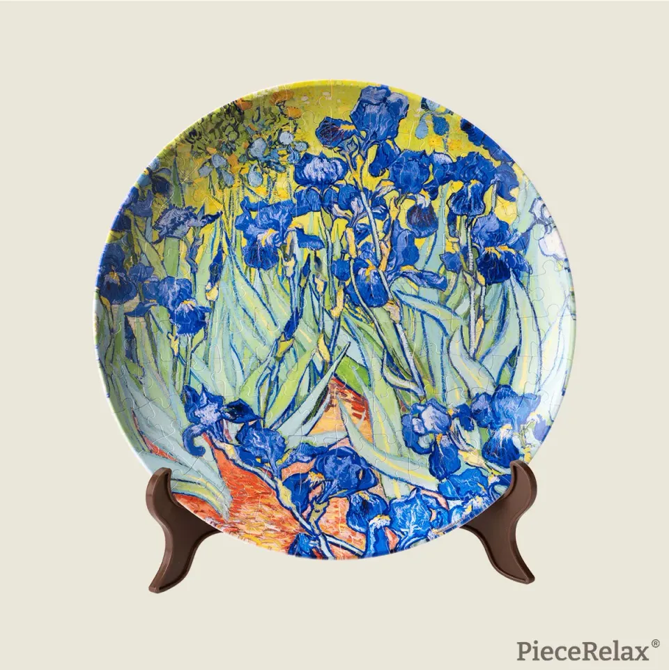 PieceRelax PL1005 puzzle farfurie Irises Van Gogh