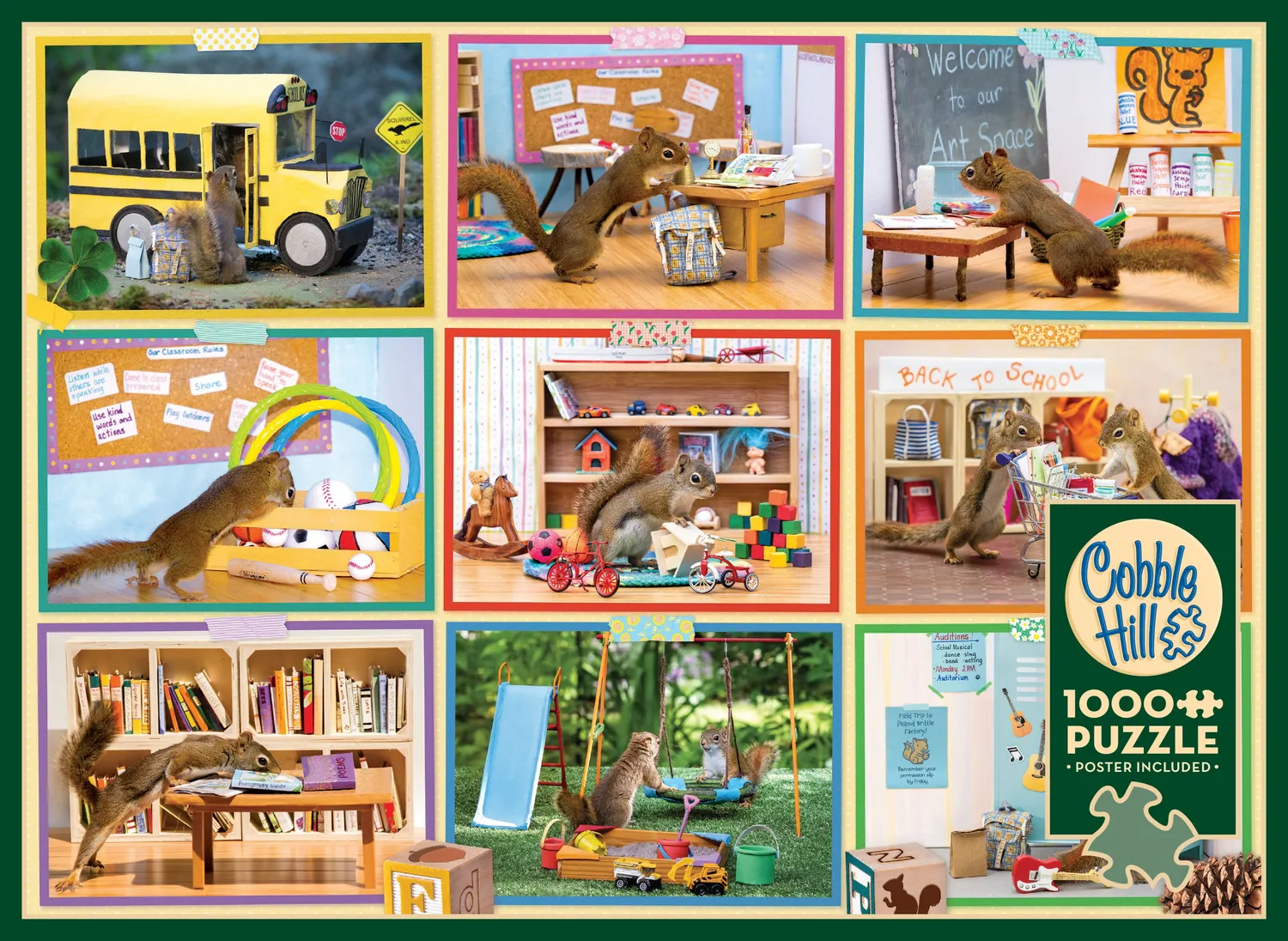 Cobble Hill Squirrels at School puzzle 1000 piese