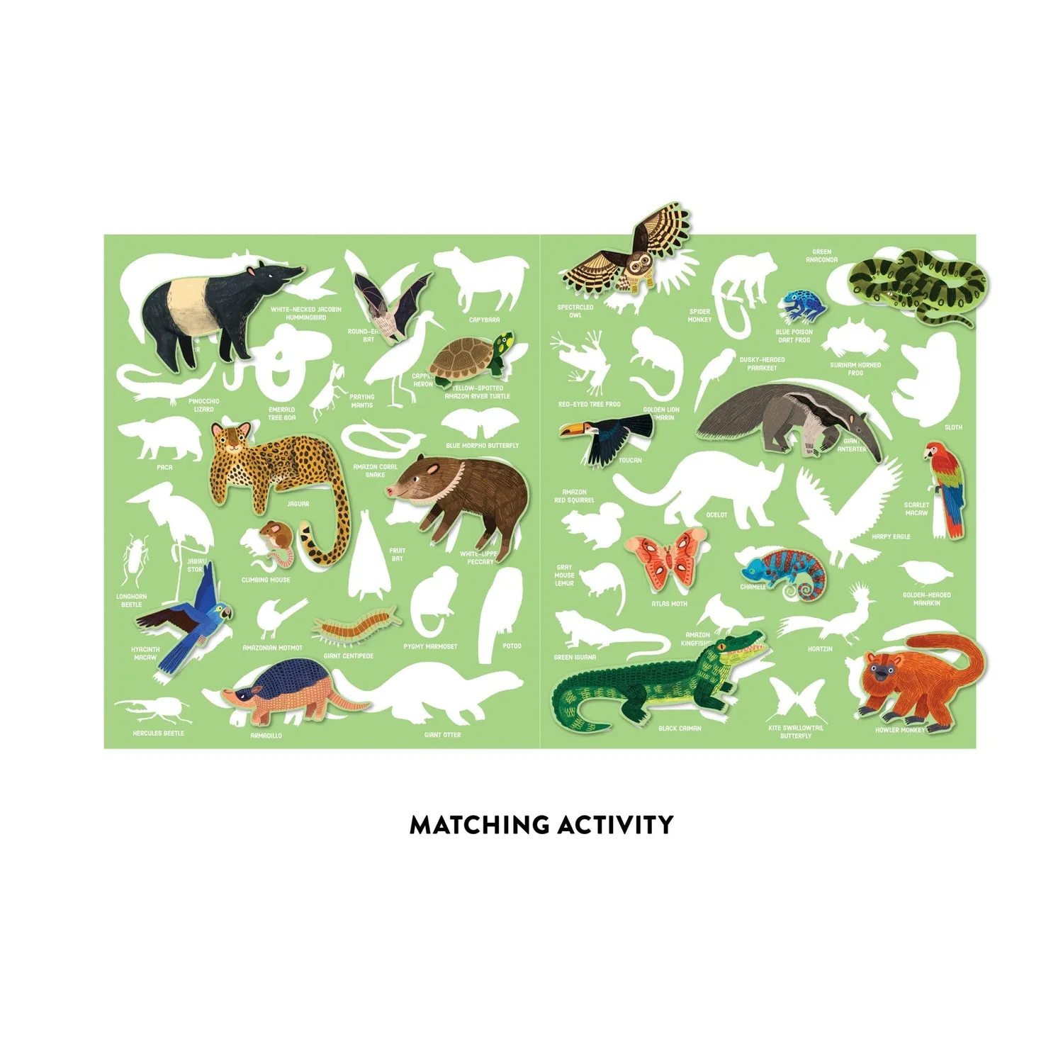 Mudpuppy Rainforest Sticker Play set stickere reutilizabile 50+ jungla