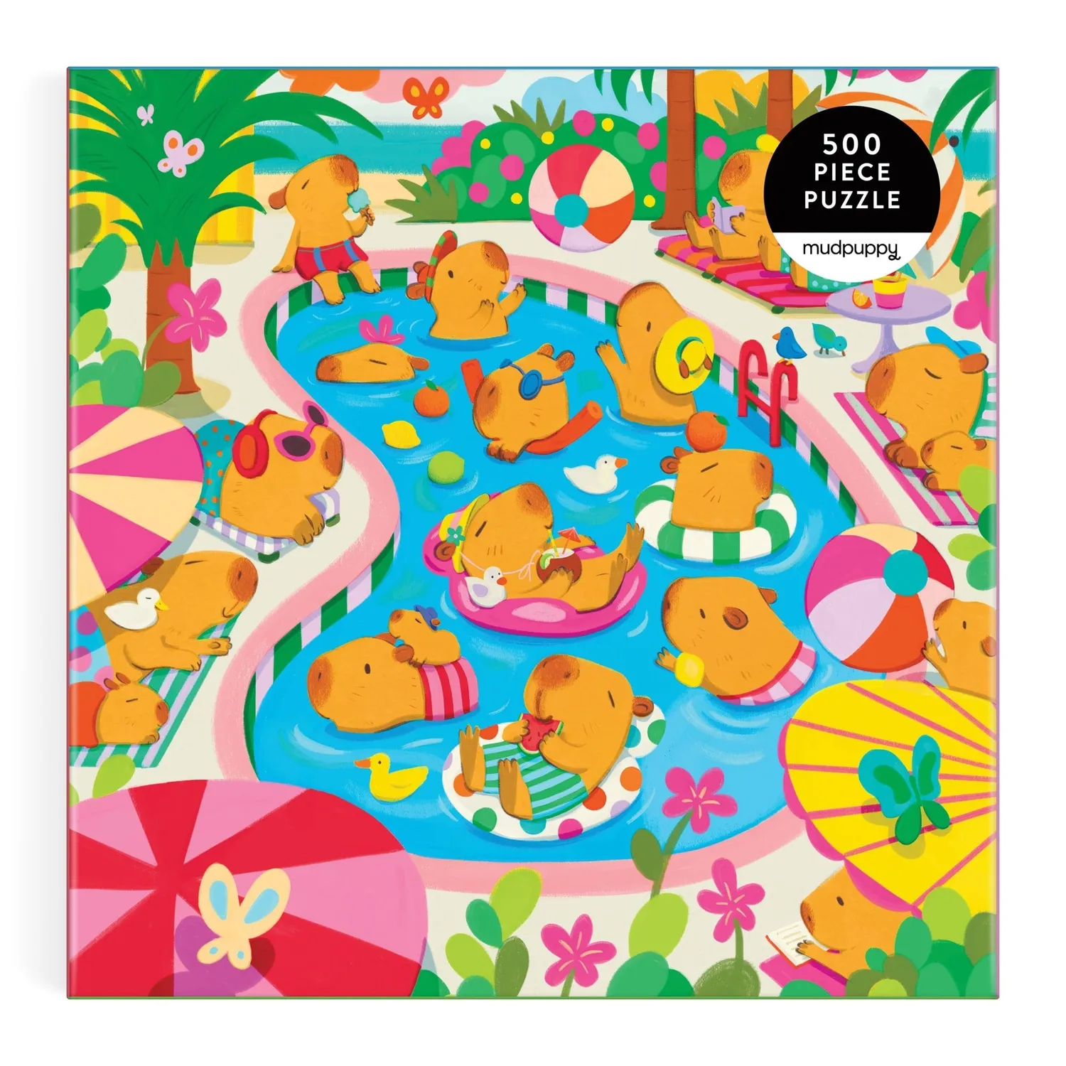Mudpuppy Capybara Pool Day puzzle 500 piese 51x51 cm