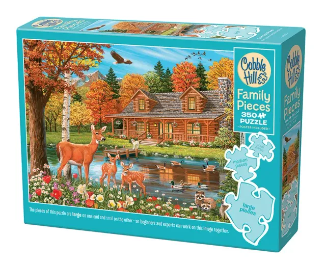 Cobble Hill Cottage Pond puzzle familie 350 piese toamnă