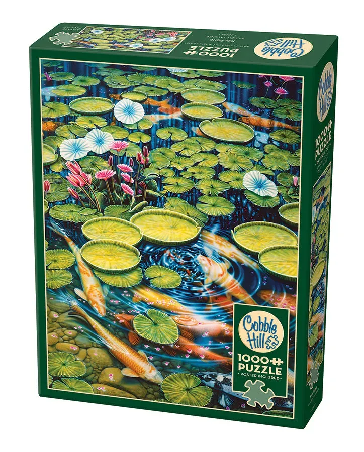 Cobble Hill Koi Pond puzzle 1000 piese crapi koi