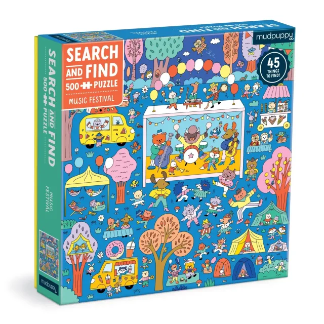 Mudpuppy Music Festival puzzle 500 piese căutare festival