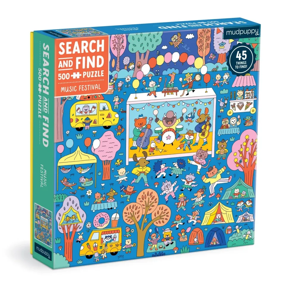 Mudpuppy Music Festival puzzle 500 piese căutare festival