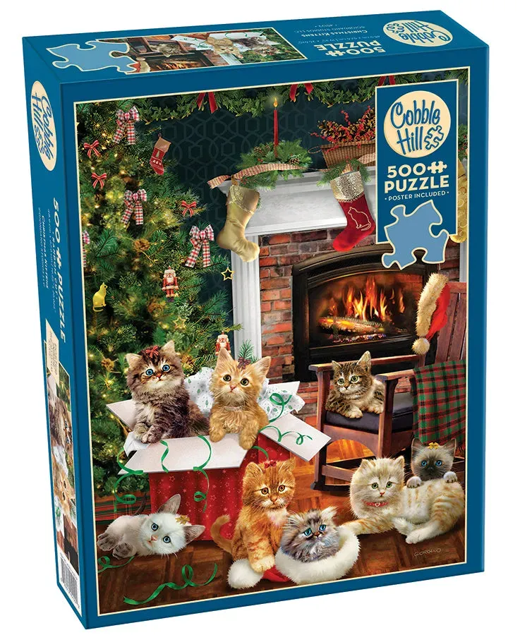 Cobble Hill Christmas Kittens puzzle 500 piese Crăciun