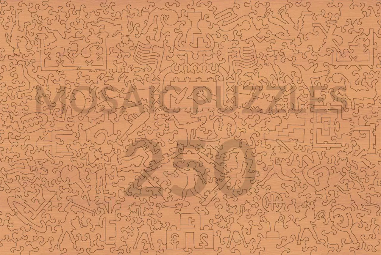 Mosaic Puzzles The Old Ball Game puzzle lemn 100 piese baseball
