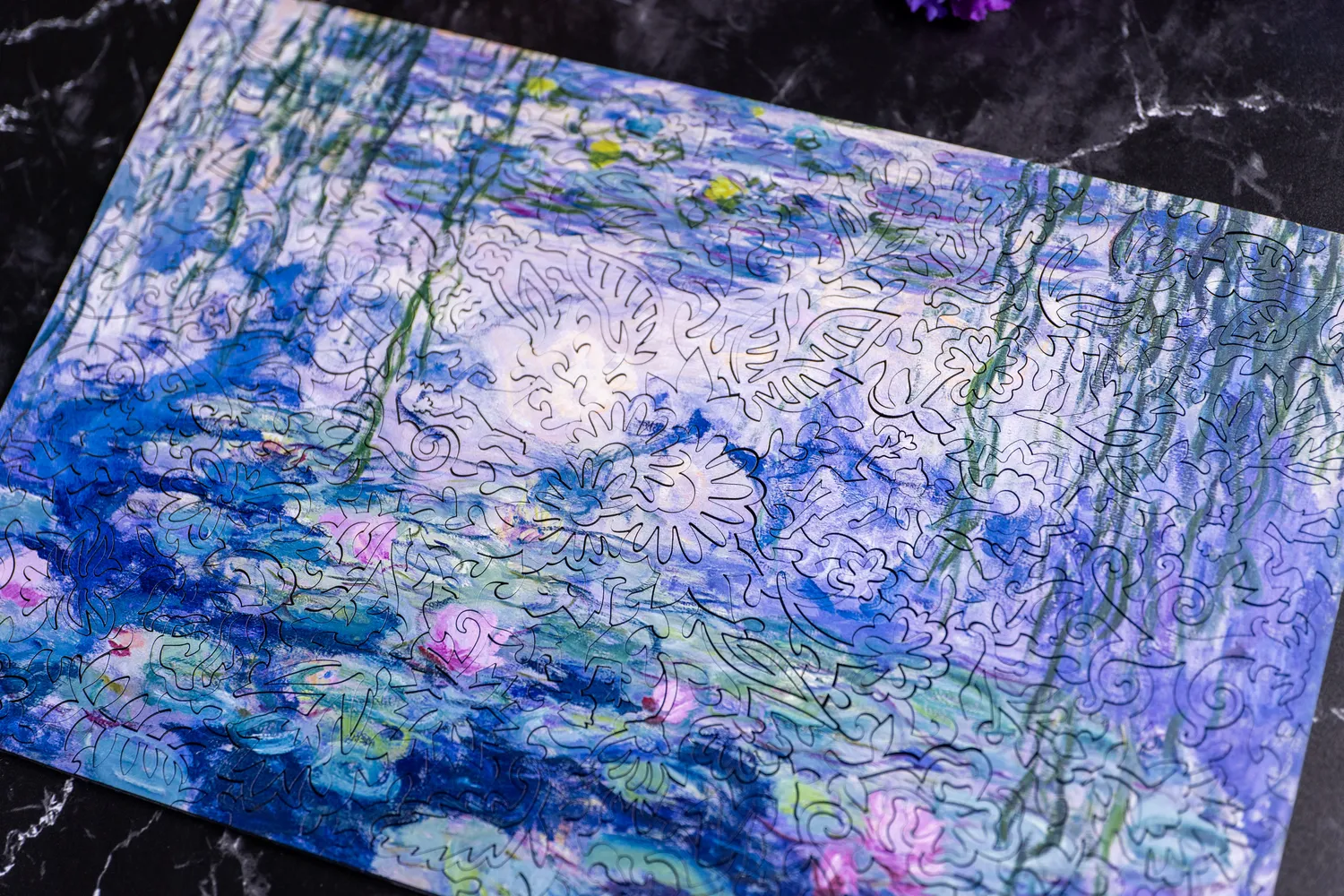 Mosaic Puzzles Waterlillies Monet puzzle lemn 50 piese pastel