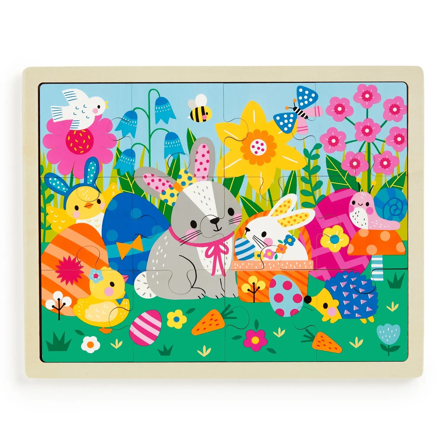 Mudpuppy Spring Friends puzzle lemn 12 piese