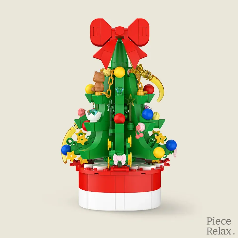 PieceRelax Mini Bricks Christmas Tree KZ1216 set brad 3D mic