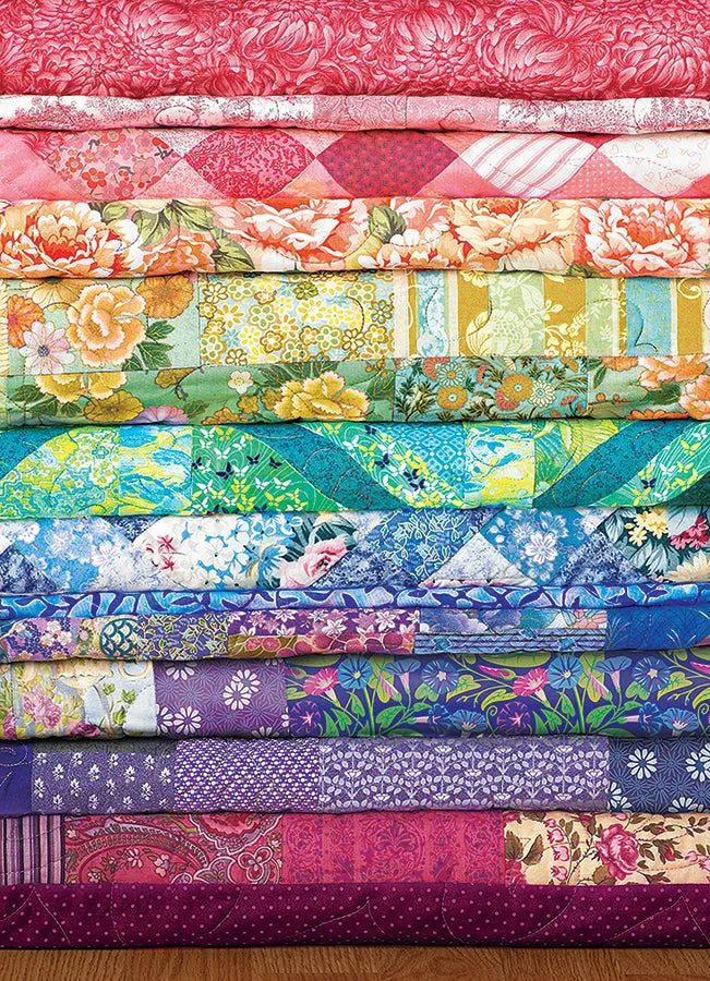 Cobble Hill Comfortable Rainbow puzzle 1000 piese quilt