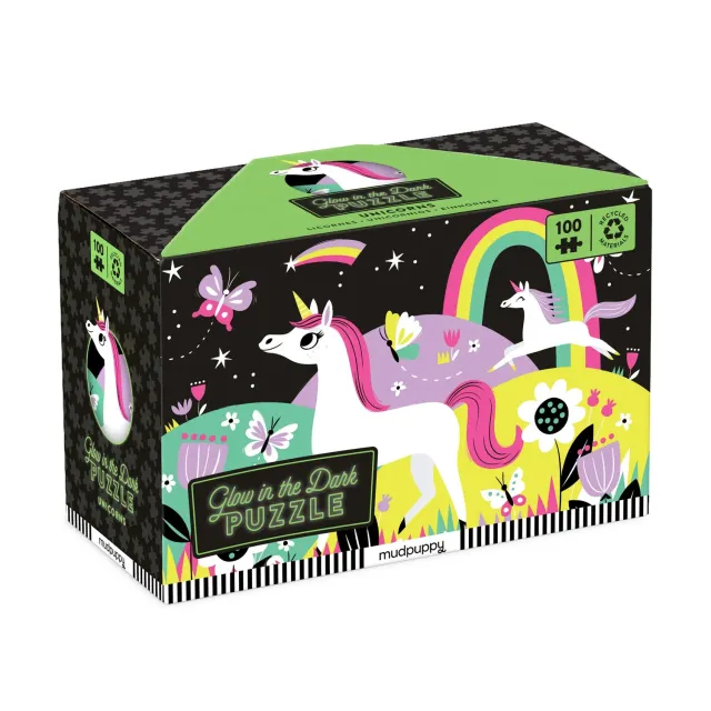 Mudpuppy Unicorn puzzle 100 piese fosforescent 46x30 cm