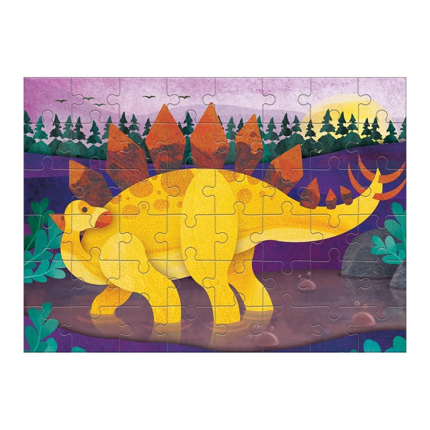 Mudpuppy Stegosaurus mini puzzle 48 piese dinozaur