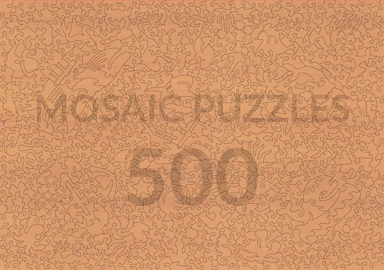 Mosaic Northern Lighthouse puzzle lemn 50 piese far