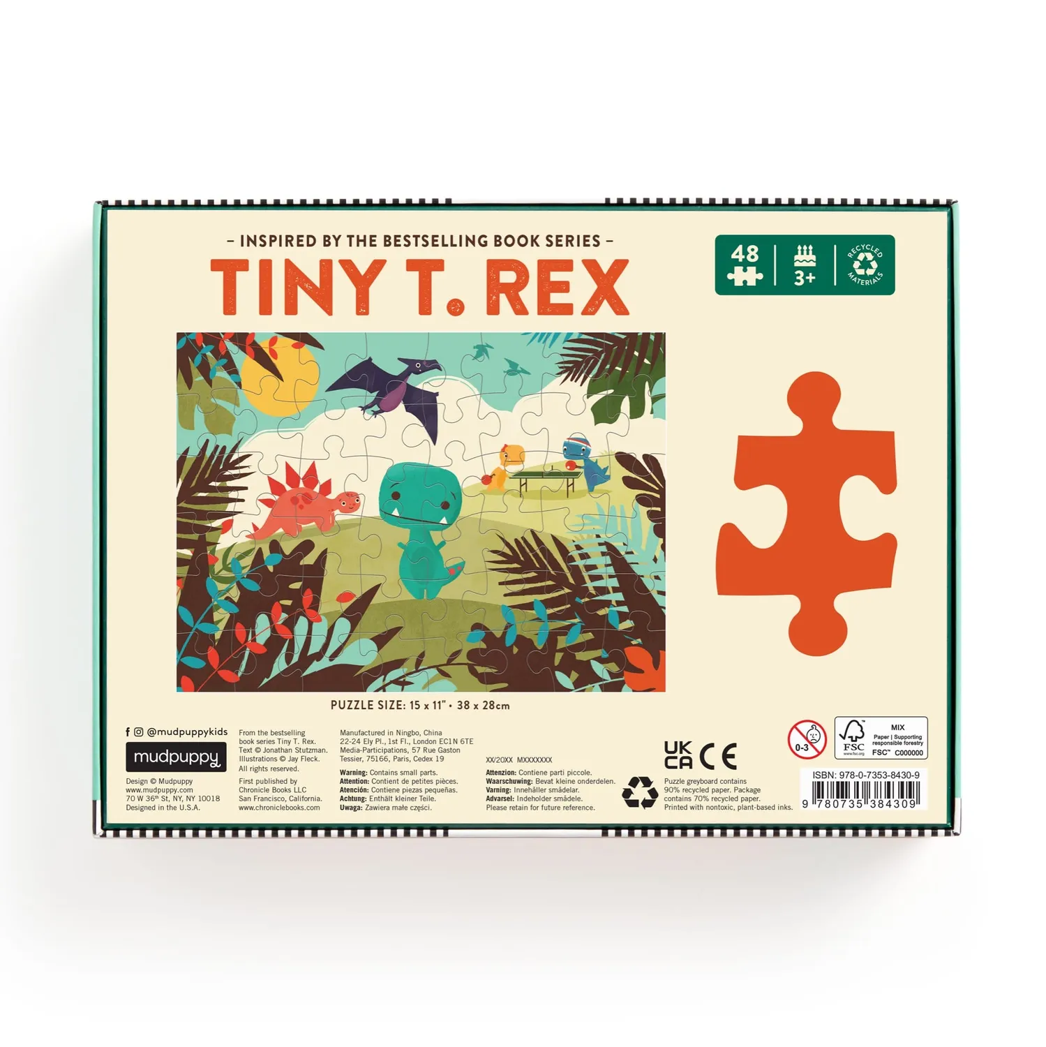 Mudpuppy Tiny T. Rex puzzle 48 piese dinozaur