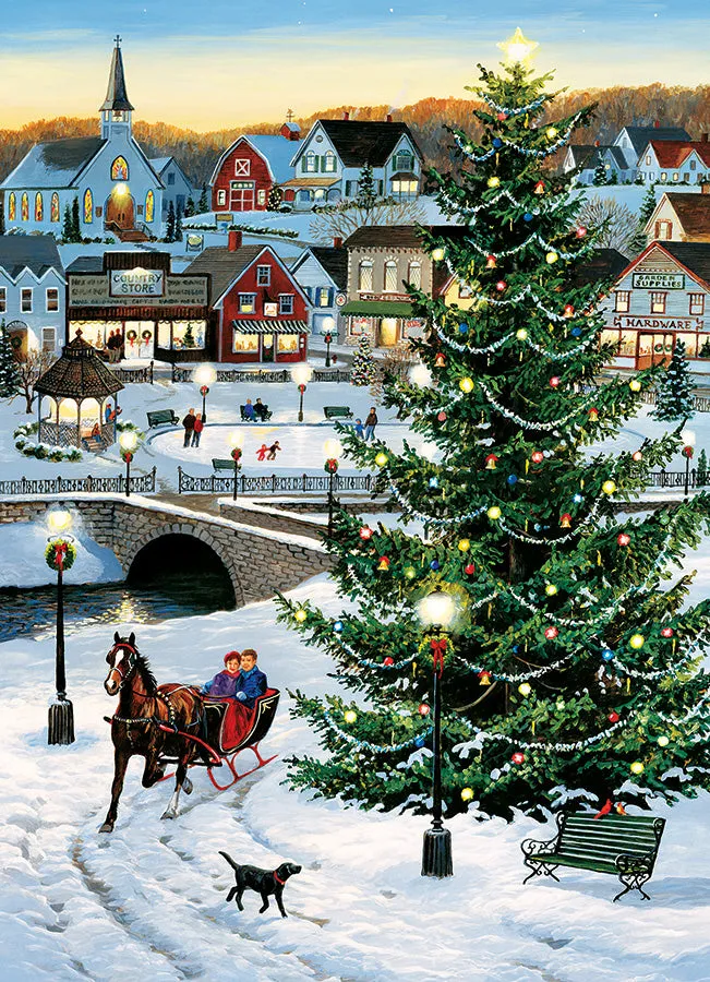 Cobble Hill Village Tree puzzle 1000 piese Crăciun