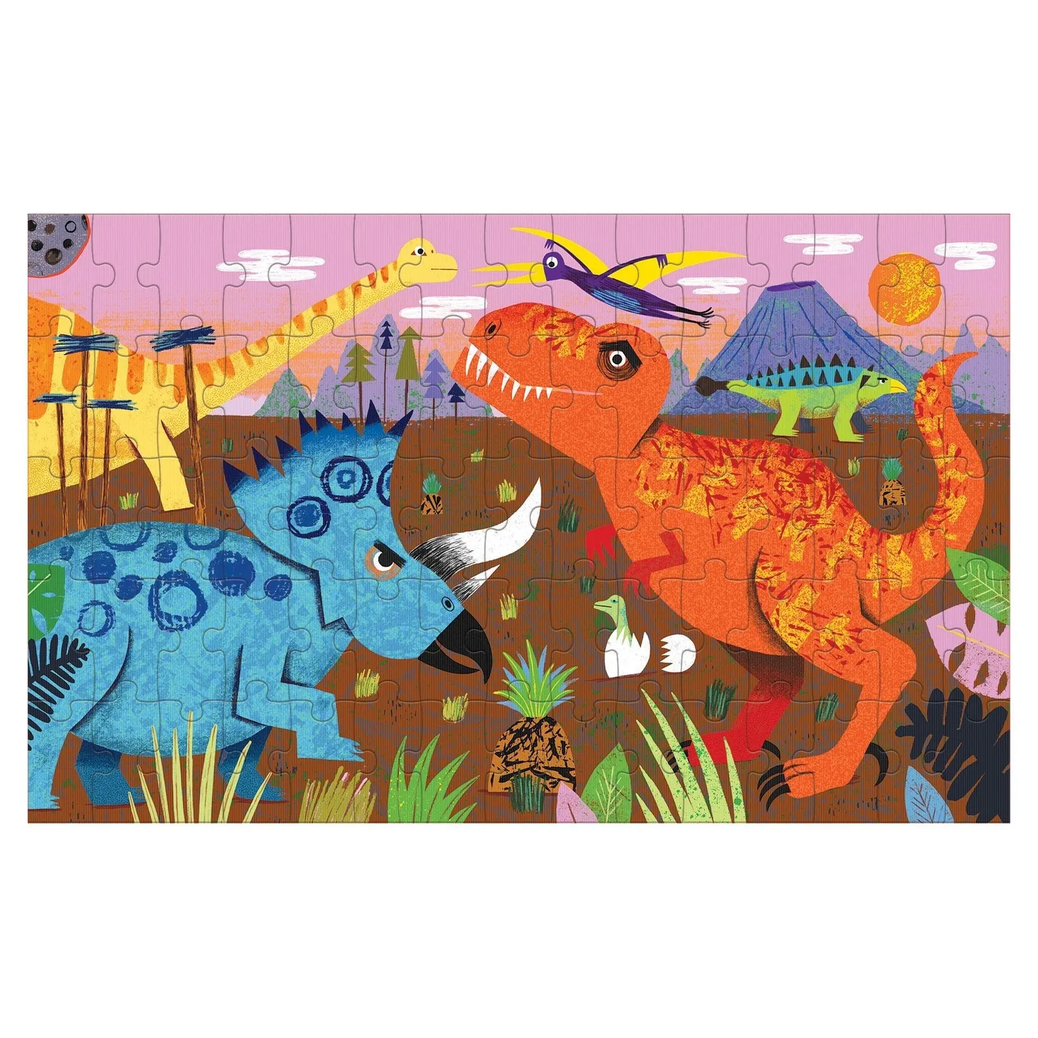 Mudpuppy Dinosaur Roar puzzle lenticular 75 piese