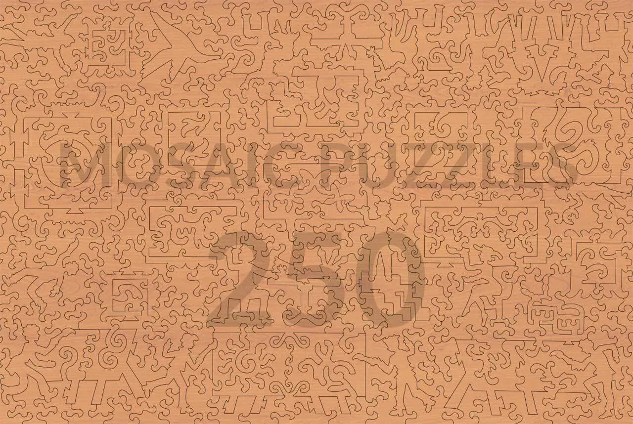 Mosaic Puzzles Sans Titre Freundlich puzzle lemn 500 piese cubism