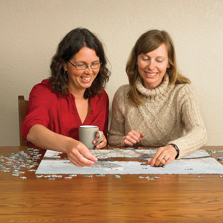Cobble Hill Fallen Willow Snowy Owl puzzle 500 piese bufniță