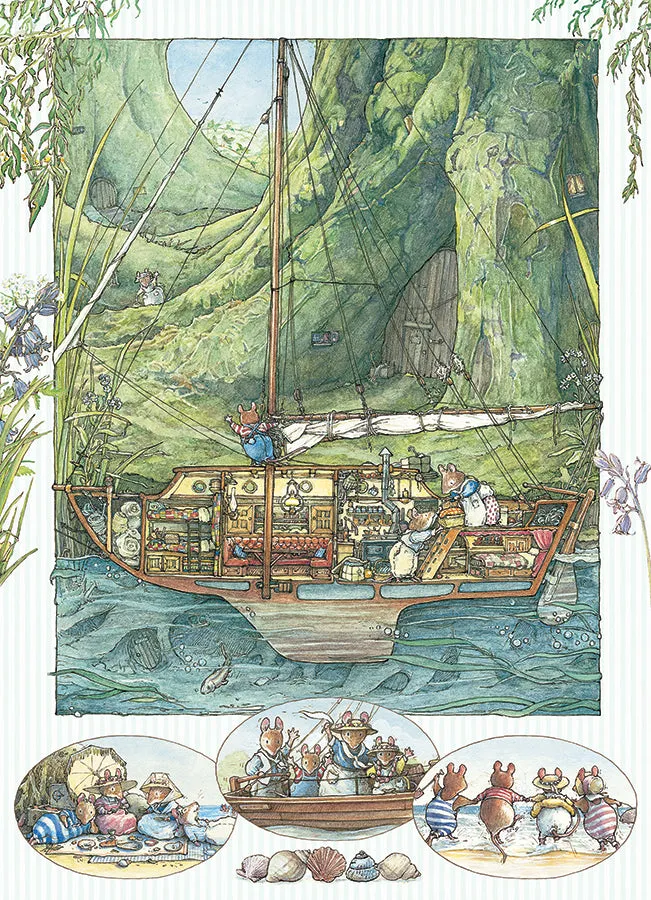 Cobble Hill Brambly Hedge All Aboard puzzle 500 piese șoricei