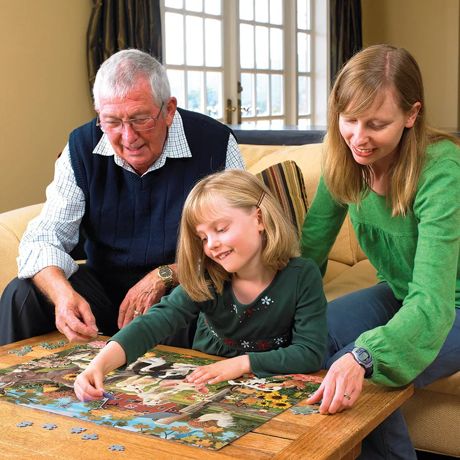 Cobble Hill Family Farm 47037 puzzle 350 piese fermă