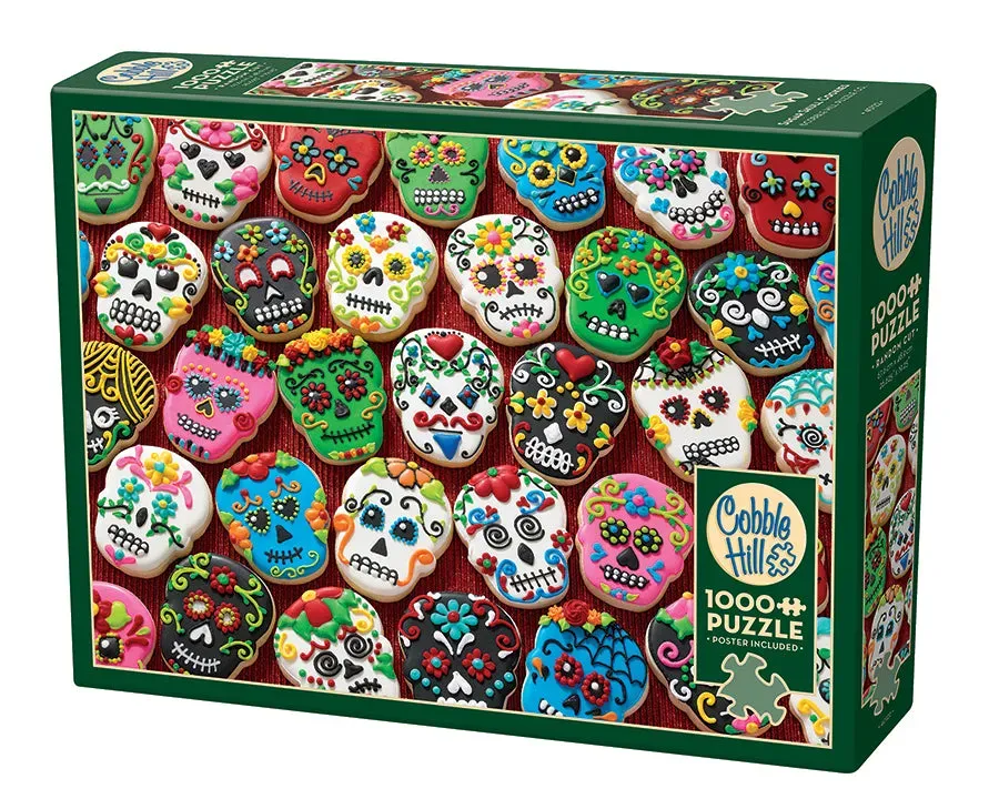 Cobble Hill Sugar Skull Cookies puzzle 1000 piese craniu