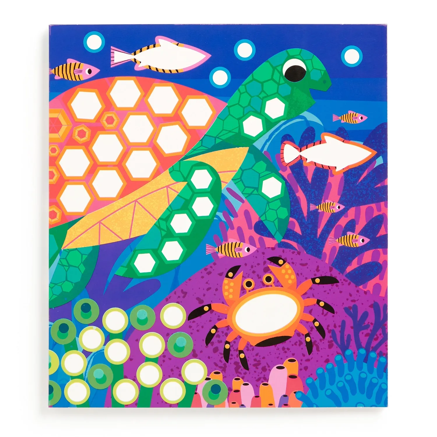 Mudpuppy Ocean Life poster cu stickere 200 sclipici