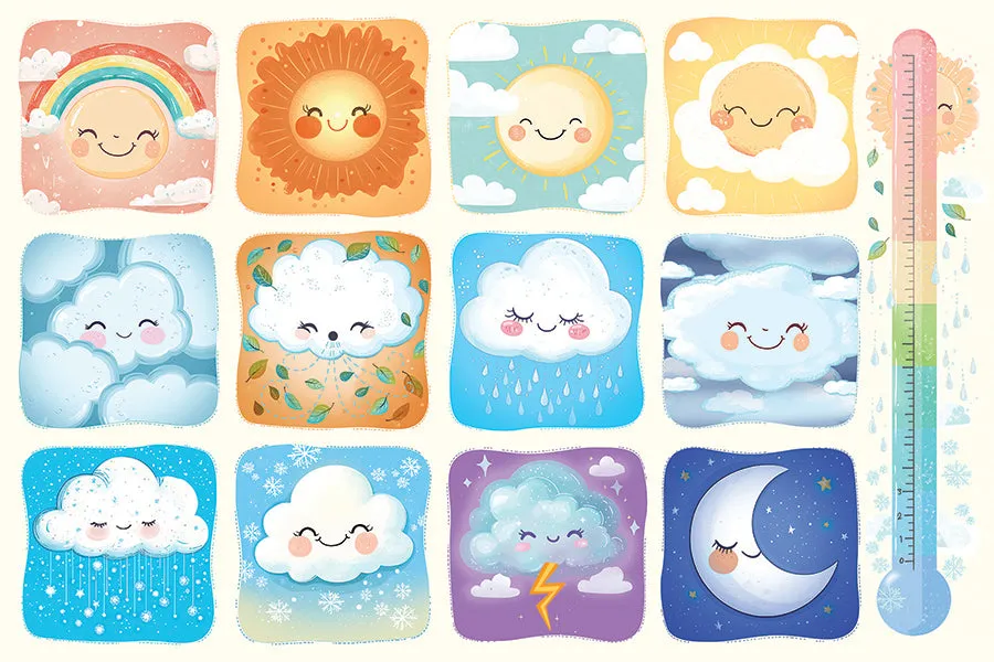 Cobble Hill Fair Weather puzzle podea 35 piese nori