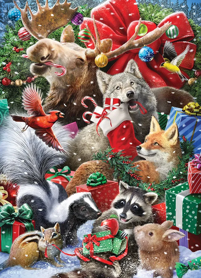 Cobble Hill Festive Friends 47035 puzzle 350 piese Crăciun