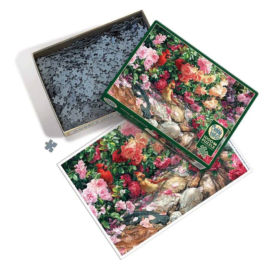 Cobble Hill The Garden Wall 40032 puzzle 1000 piese grădină