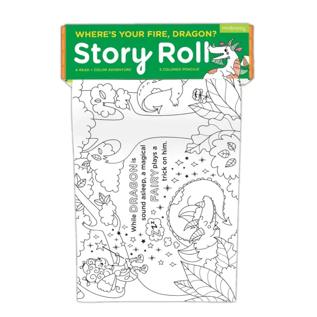 Mudpuppy Dragon Story Roll rola colorat 2,4 m creioane