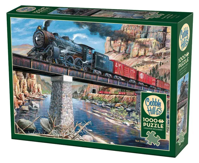 Cobble Hill Stone Steel and Steam puzzle 1000 piese tren