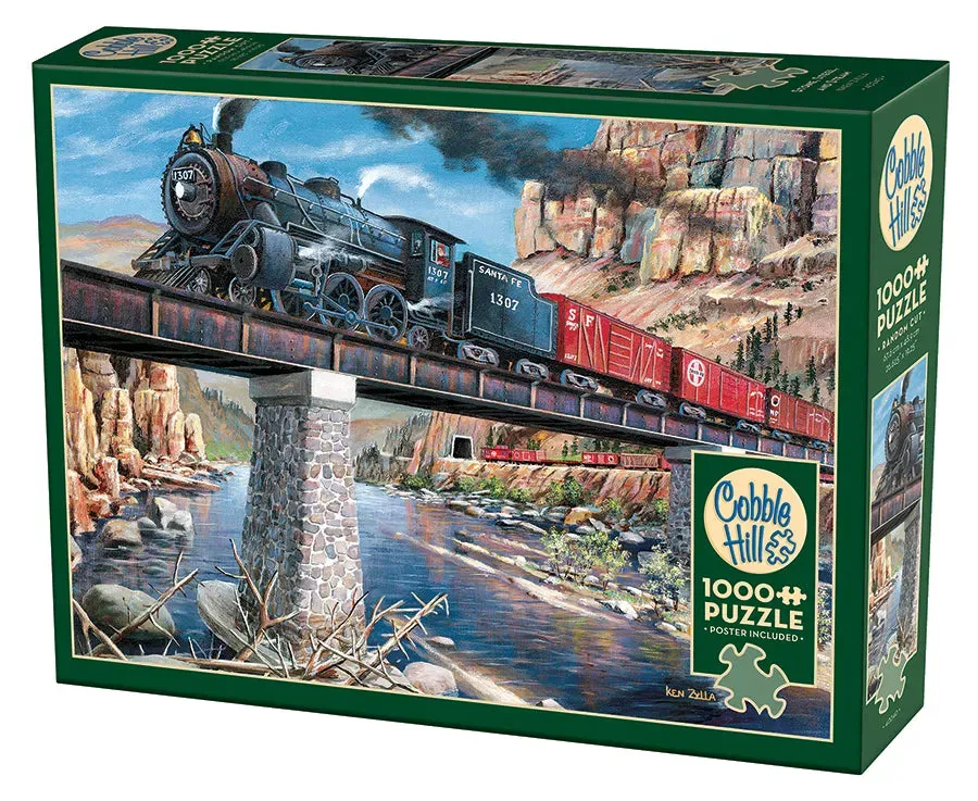 Cobble Hill Stone Steel and Steam puzzle 1000 piese tren