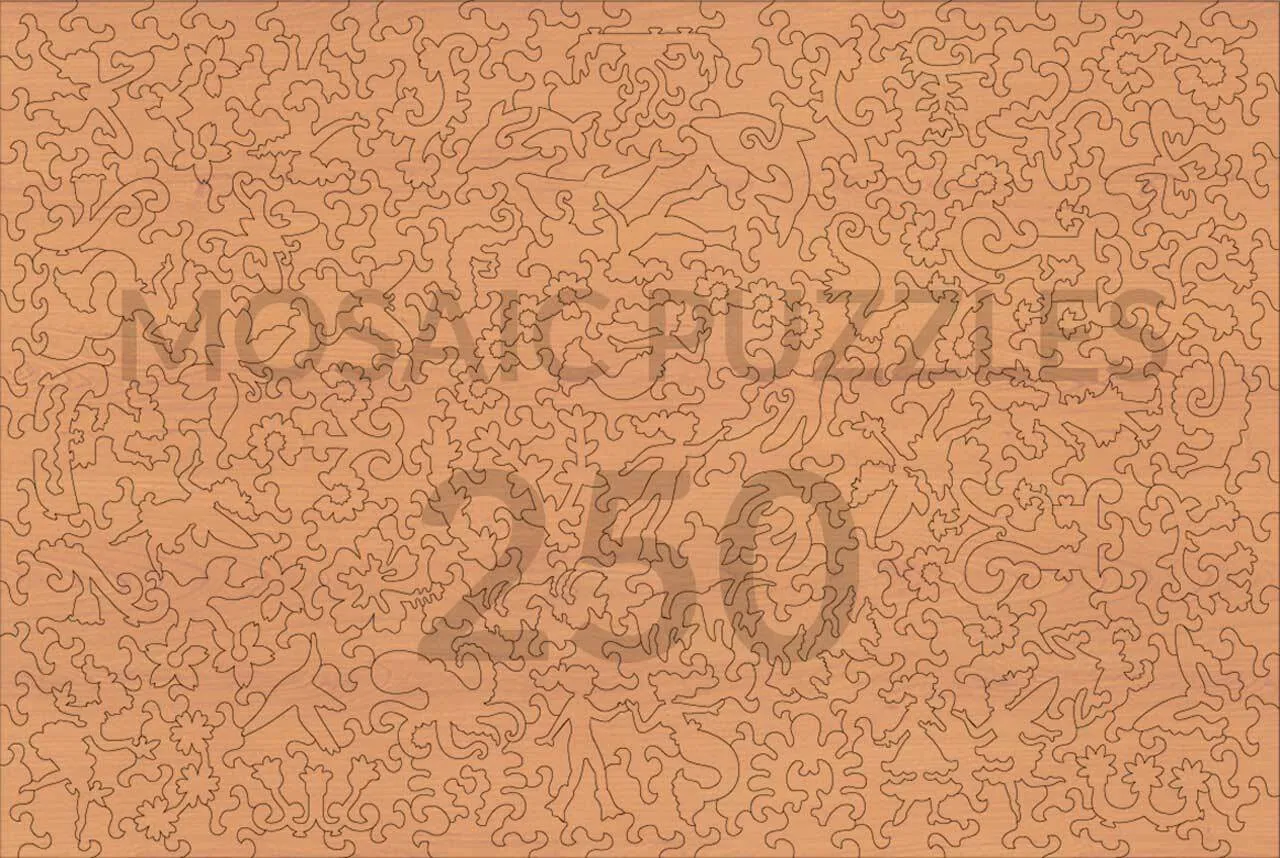 Mosaic Puzzles Reef's Painted Garden puzzle lemn 50 piese copii