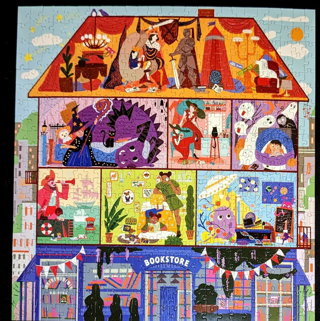 Mudpuppy Magic of Stories puzzle 500 piese librarie