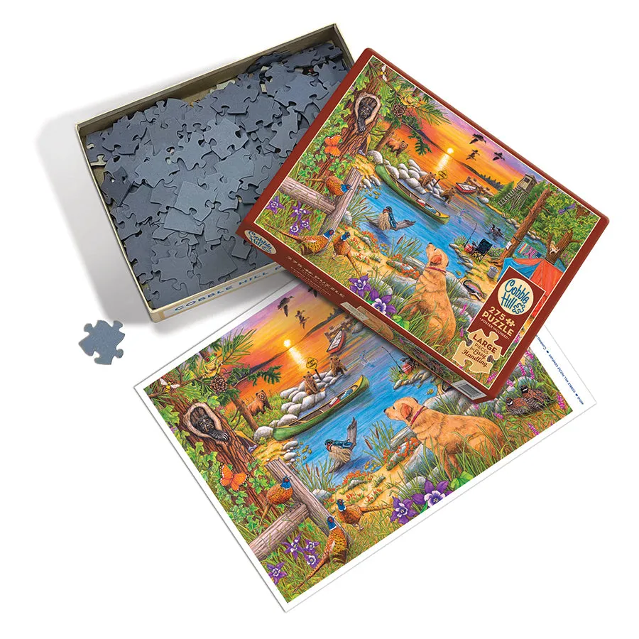 Cobble Hill Easy Handling Camping at Sunset Cove puzzle 275 piese mari